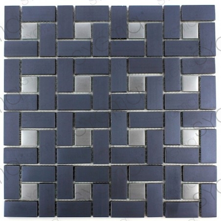 Tessere di mosaico nere e grigie per la parete della cucina o del bagno JUHLI