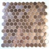 telha hexagonal de cobre de aço inoxidável para cozinha e banheiro Rossini Cuivre