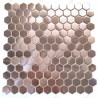 Azulejo hexagonal de cobre de acero inoxidable para cocina y baño Rossini Cuivre