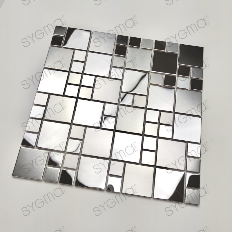 Stainless steel mirror mosaic tiles for kitchen and bathroom Coretto