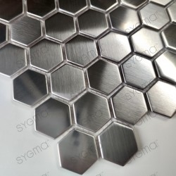 Mosaico hexagonal de aço inoxidável para paredes ou pisos de cozinhas Rossini