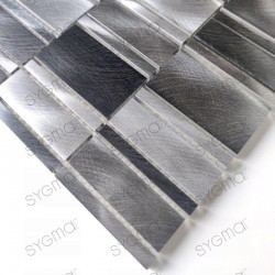 Metallo alluminio cucina bagno piastrelle mosaico Celeste