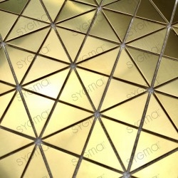 Gold Metall Mosaikfliese für Edelstahl Wand Küche oder Bad DALIA