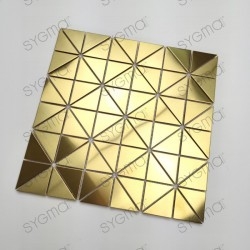 Piastrella di mosaico di metallo dorato per la cucina o il bagno della parete d'acciaio inossidabile DALIA