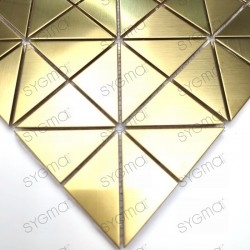 Gold metal mosaic tile for stainless steel wall kitchen or bathroom DALIA