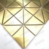 Gold Metall Mosaikfliese für Edelstahl Wand Küche oder Bad DALIA