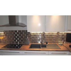 Tegel mozaiek roestvrij staal voor wandmontage geloof keuken Metro Acier