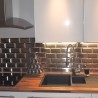 Azulejo de acero inoxidable para la pared de la cocina Metro Acier