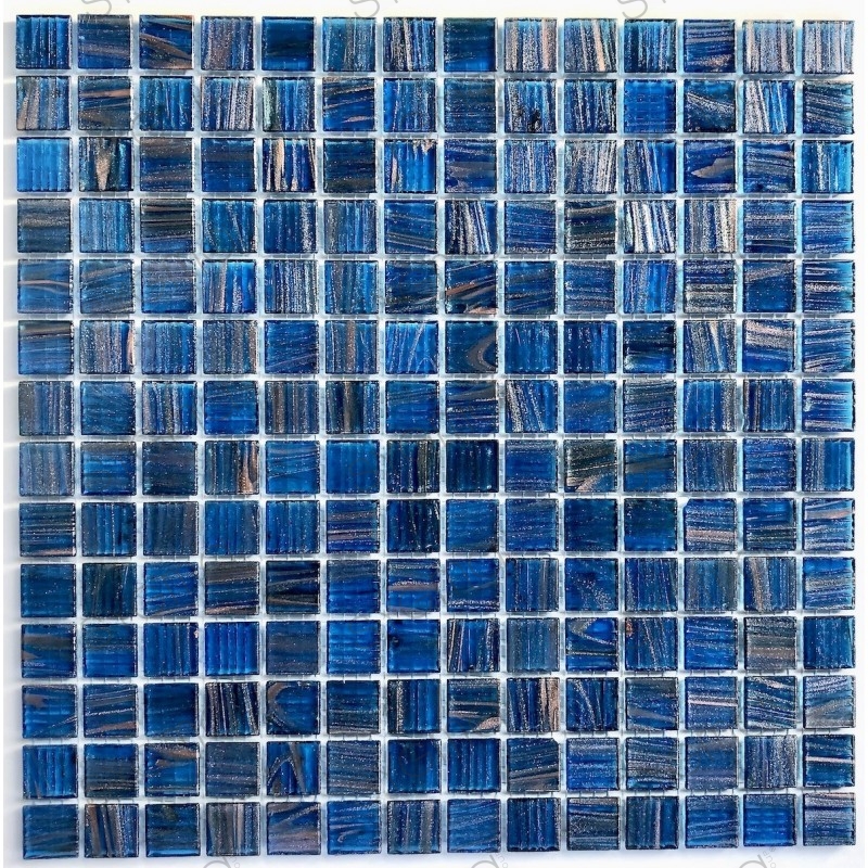 azulejos de mosaico de vidrio para el baño Plaza Bleu Azur
