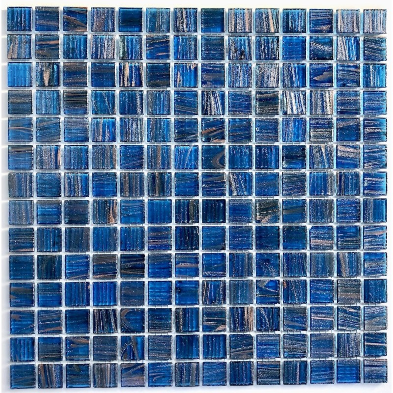 piastrelle di vetro mosaico per il bagno Plaza Bleu Azur