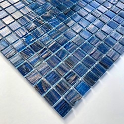 Carrelage mosaique de verre pour salle de bain Plaza Bleu Azur