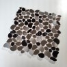 Mosaic in stainless steel pebbles for floor and wall shower bathroom model GALET TWIN