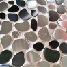 Mosaic in stainless steel pebbles for floor and wall shower bathroom model GALET TWIN