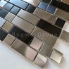Mosaico acero metal gris y negro para pared cocina o baño modelo VIGO