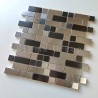 Mosaicos aço metal cinza e preto para parede de cozinha ou banheiro modelo VIGO