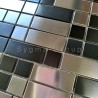 Mosaic tiles steel metal gray and black for wall kitchen or bathroom model VIGO