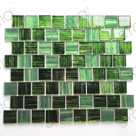 Baldosas de vidrio baño de mosaico y cocina modelo Drio vert