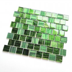 Piastrelle di vetro bagno in mosaico e cucina modello Drio Vert