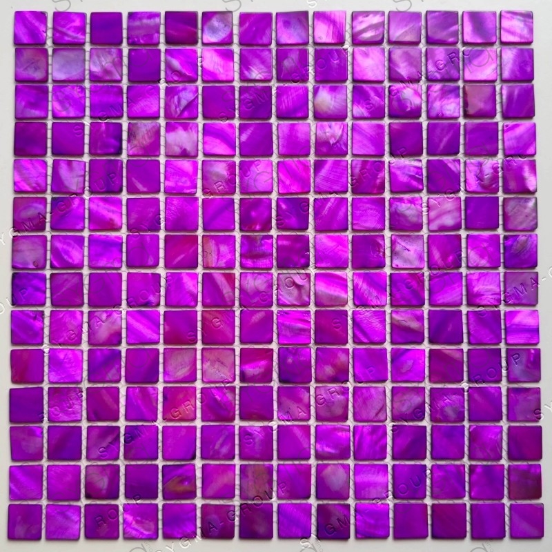 Tiling and mosaic in mother of pearl for floor and wall model NACARAT VIOLET