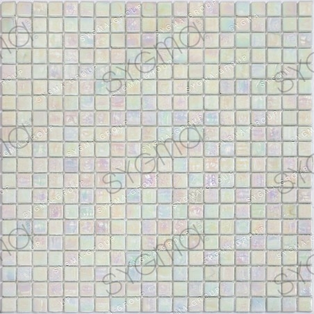 Glass mosaic iridescent for wall and floor model IMPERIAL BLANC