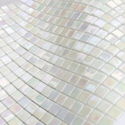 Mosaico azulejos de vidrio pared y suelo modelo IMPERIAL BLANC