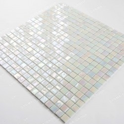 Mosaico di vetro per pavimenti e rivestimenti modello Imperial Blanc