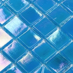 Blue mosaic glass tiles for bathroom model IMPERIAL BLEU