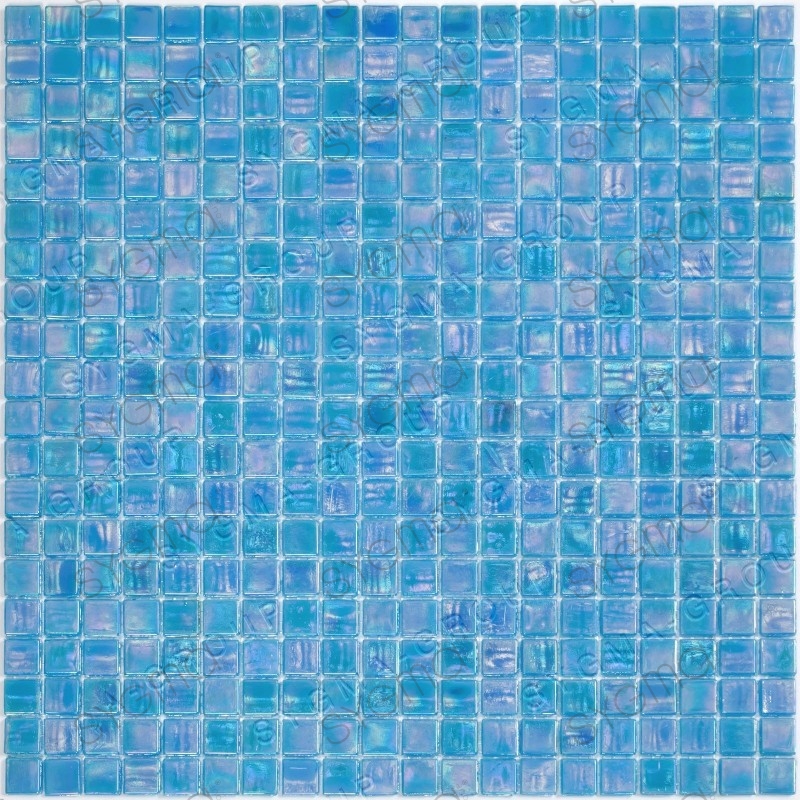 Azulejos de mosaico azul de vidrio para el baño modelo IMPERIAL BLEU