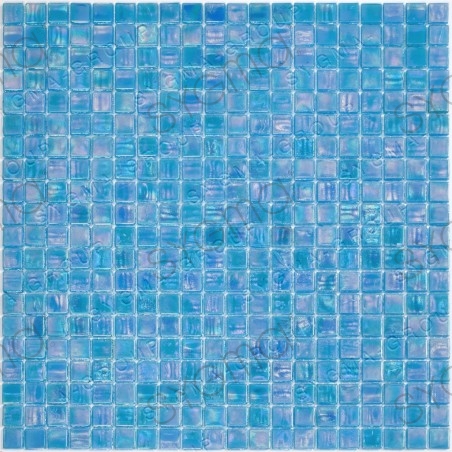 Blue mosaic glass tiles for bathroom model IMPERIAL BLEU