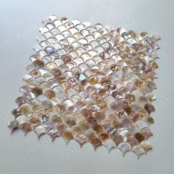 Mosaico de madrepérola natural para piso ou parede modelo SILENE