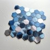 Mosaikfliesen Aluminium Metall  für Küchenwand Modell ABBIE