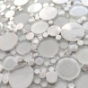 Weiße Marmor und Glasmosaikfliesen für Boden oder Wand Modell YORK