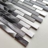 Mosaico de metal de alumínio para parede de cozinha modelo WADIGA GRIS