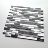 Azulejo de mosaico de metal de aluminio para pared de cocina modelo WADIGA GRIS