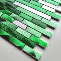 Aluminum metal mosaic tile for wall model WADIGA VERT