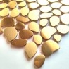 Tessere di mosaico in acciaio inox Pavimento e parete doccia e bagno modello GALET OR
