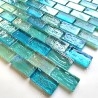 Piastrella da rivestimento in mosaico di vetro cangiante modello VLADI BLEU