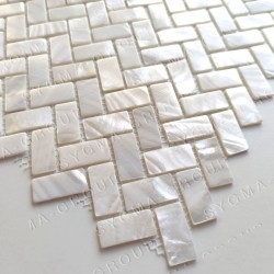 White shell mother-of-pearl mosaic tile for kitchen or bathroom LIVVO