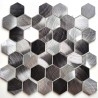 Azulejo hexagonal de aluminio para pared de cocina modelo ABBIE GRIS