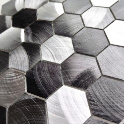 Piastrella esagonale in alluminio per parete cucina modello ABBIE GRIS