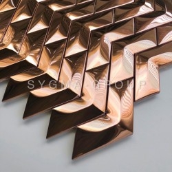Mosaic copper steel tile metal for kitchen wall and bathroom VERNET