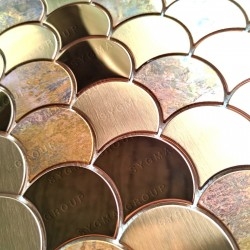 Baldosa de acero color cobre para pared de cocina HOOPA
