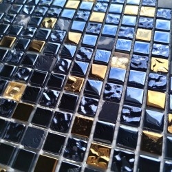 Mosaico nero cangiante per parete cucina o bagno modello YAKO