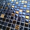 Mosaico negro irisado para pared de cocina o baño modelo YAKO