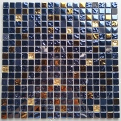 Schillernde schwarze Mosaikfliese für Küchenwand oder Badezimmer Modell YAKO