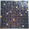 Iridescent black mosaic tile for kitchen wall or bathroom model YAKO