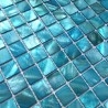 Mother of pearl tiles and shell blue mosaic model NACARAT BLEU