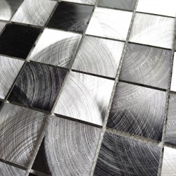 Fliese Küche Aluminium Wandmosaik Modell CARSON GRIS