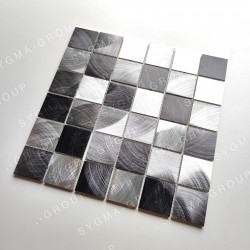 azulejo cocina aluminio pared mosaico modelo CARSON GRIS