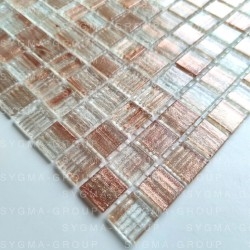 Piastrella in mosaico di vetro per pavimento e rivestimento modello PLAZA LIN